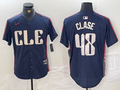 Men's Cleveland Guardians Emmanuel Clase #48 Navy 2024 City Connect Limited jersey