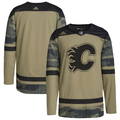 Men's Calgary Flames Camo Logo Military Appreciation Team Authentic Practice Blank jersey