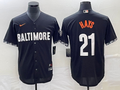 Men's Baltimore Orioles Austin Hays #21 Black 2023 City Connect Replica Player jersey