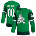 Men's Arizona Coyotes Kelly Green St. Patrick's Day Authentic Custom jersey
