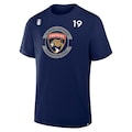 Men's Florida Panthers Matthew Tkachuk Fanatics Navy 2025 Stanley Cup Final Authentic Pro Name & Number T-Shirt