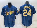 Men's Los Angeles Dodgers Kobe Bryant #24 Blue Stitched jersey