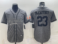 Men's San Francisco 49ers Christian McCaffrey #23 Grey Game jersey Joint Edition