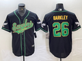 Men's Philadelphia Eagles Saquon Barkley #26 Black Game jersey Joint Edition