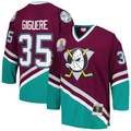 Men's Anaheim Ducks Jean-Sebastien Giguere Mitchell #35 Ness Purple 2002/03 Blue Line Player jersey