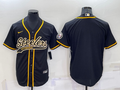 Men's Pittsburgh Steelers Black Blank Jersey1