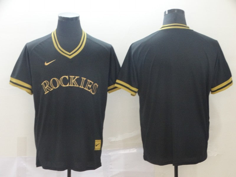 Men's Colorado Rockies Black Replica Blank jersey