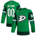 Men's Anaheim Ducks Kelly Green St. Patrick's Day Authentic Custom jersey