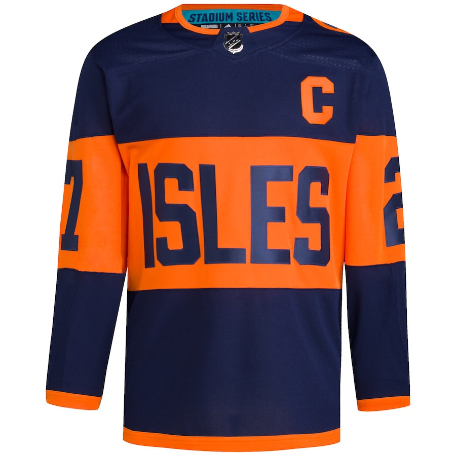 Anders Lee New York Islanders   2024 NHL Stadium Series Primegreen   Jersey Navy