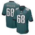 Men's Philadelphia Eagles Jordan Mailata #68 Midnight Green Super Bowl LVII Patch Game jersey