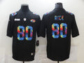 Men's San Francisco 49ers Jerry Rice #80 Black Player Game jersey