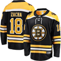 Men's Boston Bruins Pavel Zacha #18 Black Replica Player Jersey1