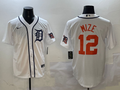 Men's Detroit Tigers Casey Mize #12 White Replica Player jersey