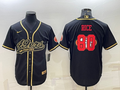 Men's San Francisco 49ers Jerry Rice #80 Black Game Player jersey Joint Edition