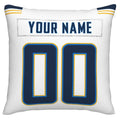 Custom LA.Chargers Pillow Decorative Throw Pillow Case - Print Personalized Football Team Fans Name & Number Birthday Gift Football Pillows