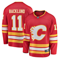 Men's Calgary Flames Mikael Backlund #11 Red Home Breakaway Player jersey