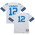 Dallas Cowboys 1975 Roger Staubach Mitchell & Ness White Authentic Throwback Retired Player Jersey