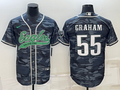 Men's Philadelphia Eagles Brandon Graham #55 Grey Camouflage Game jersey Joint Edition