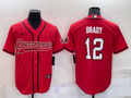 Men's Tampa Bay Buccaneers Tom Brady #12 Red Game jersey Joint Edition