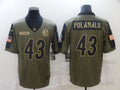 Men's Pittsburgh Steelers Troy Polamalu #43 Brown Game jersey