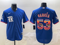 Men's Texas Rangers Adolis Garcia #53 Royal Alternate Replica Player jersey