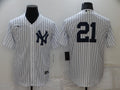 Men's New York Yankees Paul O����Neill #21 White Replica Player Name Jersey1