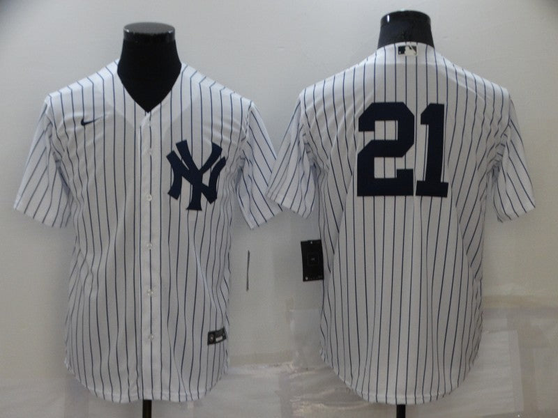 Men's New York Yankees Paul O����Neill #21 White Replica Player Name Jersey1