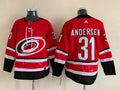 Men's Carolina Hurricanes Frederik Andersen #31 Red Player Game jersey