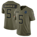 Indianapolis Colts Anthony Richardson Sr. Olive 2025 Salute to Service Limited Jersey