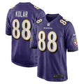 Baltimore Ravens Charlie Kolar Purple Player Game Jersey