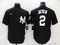 Men's New York Yankees Derek Jeter #2 Black Replica Baseball jersey