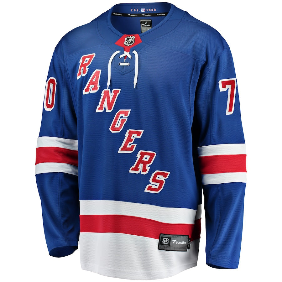 Louis Domingue New York Rangers   Home Breakaway Jersey - Blue