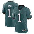 Philadelphia Eagles Midnight Green #1 Dad Game Jersey