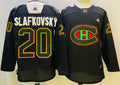 Men's Montreal Canadiens Juraj Slafkosky #20 Black Player jersey
