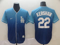 Men's Los Angeles Dodgers Clayton Kershaw #22 Blue Stitched Player jersey