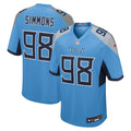 Tennessee Titans Jeffery Simmons Light Blue Team Game Jersey