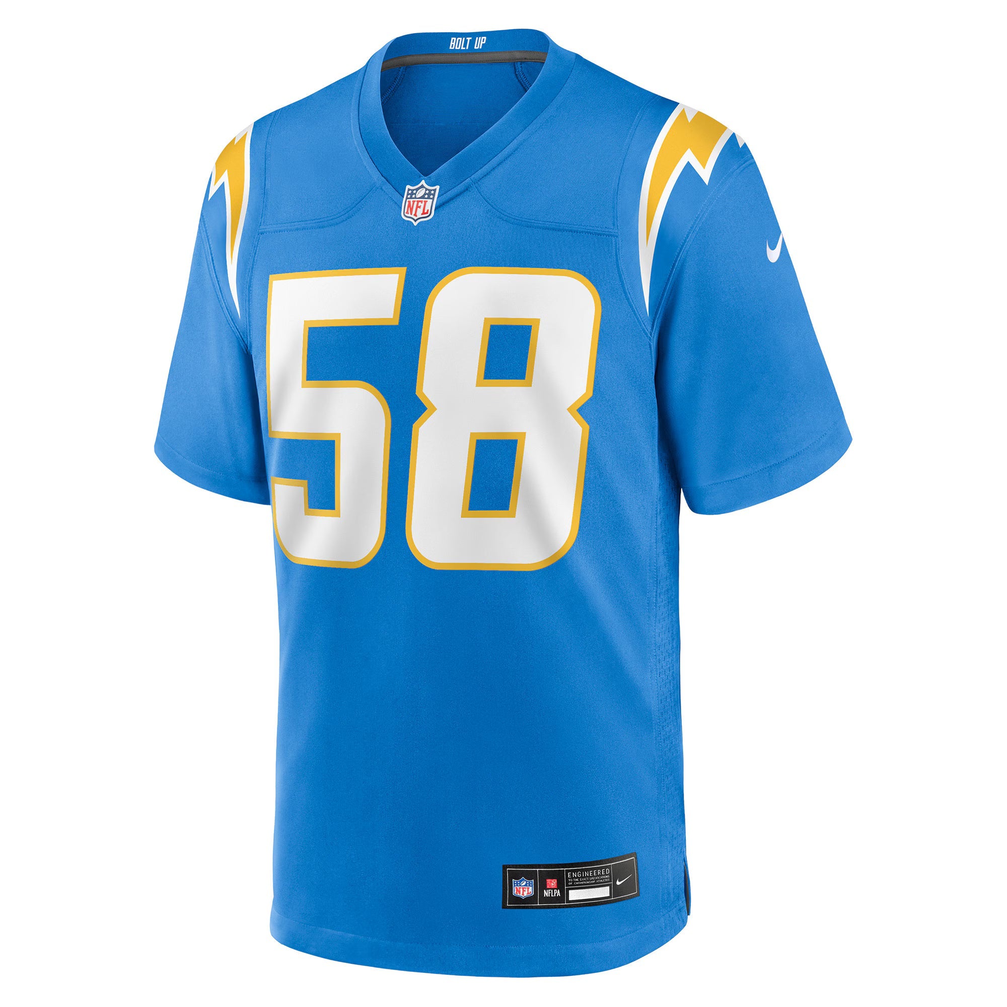 Los Angeles Chargers Marlowe Wax Powder Blue Team Game Jersey