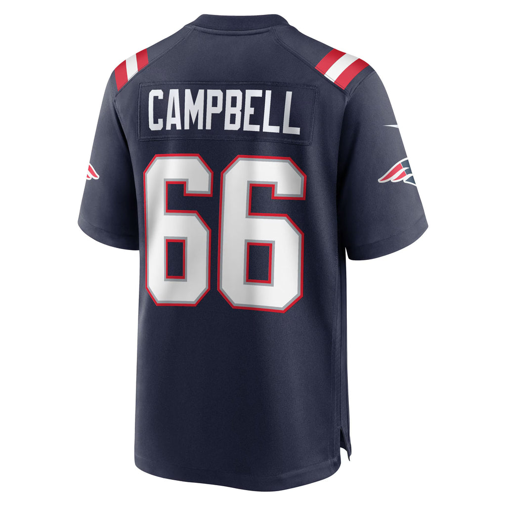 New England Patriots Will Campbell Navy 2025 NFL Draft First Round Pick Game Jersey