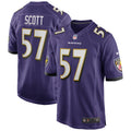 Baltimore Ravens Bart Scott Purple Game Retired Player Jersey
