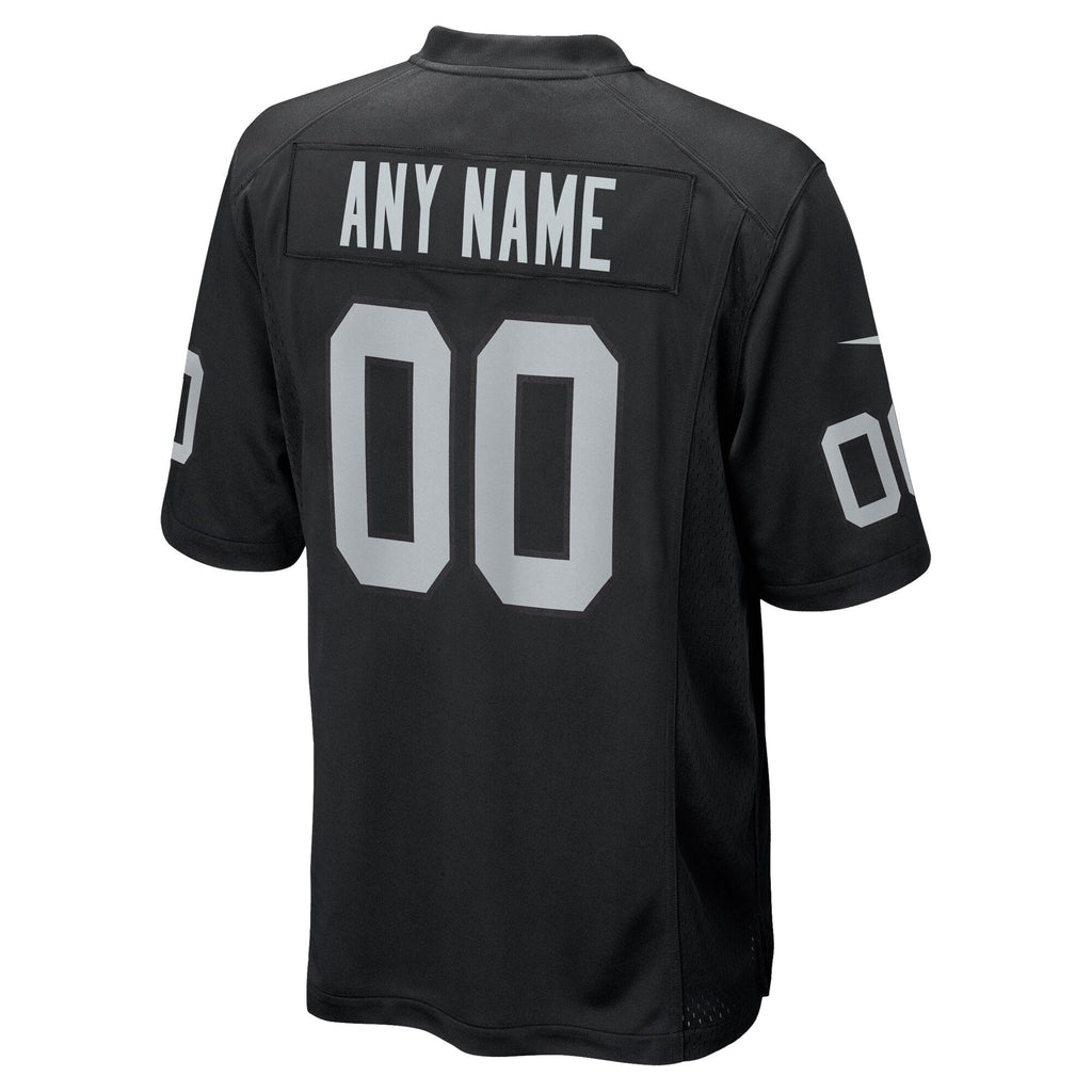 Las Vegas Raiders Black Custom Game Jersey
