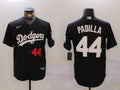 Men's Los Angeles Dodgers Vicente Padilla #44 Black Replica Player jersey