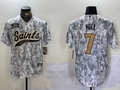 Men's New Orleans Saints Taysom Hill #7 Arctic Camo 2024 Salute to Service Player jersey