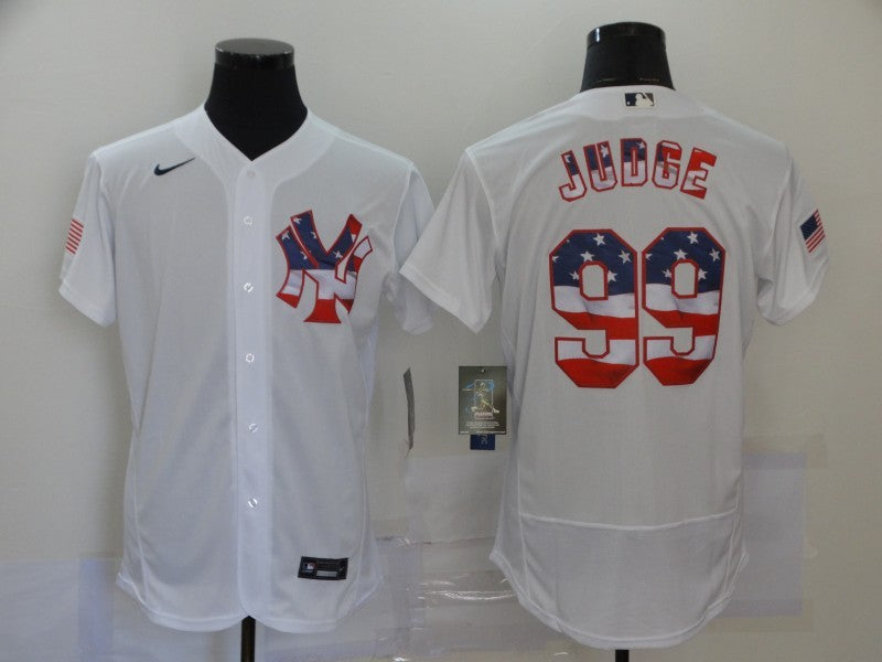 Men's New York Yankees Aaron Judge #99 White Authentic Game jersey