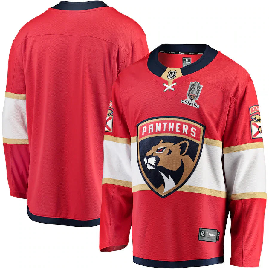 Florida Panthers   Home 2024 Stanley Cup Champions Breakaway Jersey Red