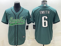 Men's Philadelphia Eagles DeVonta Smith #6 Midnight Green Game jersey Joint Edition