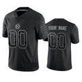 custom Pittsburgh Steelers Active Player  Reflective Limited Stitched jersey Black Football Jerseys