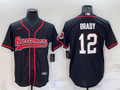 Men's Tampa Bay Buccaneers Tom Brady #12 Black Game jersey Joint Edition