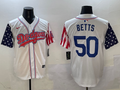 Men's Los Angeles Dodgers Mookie Betts White Replica Game jersey