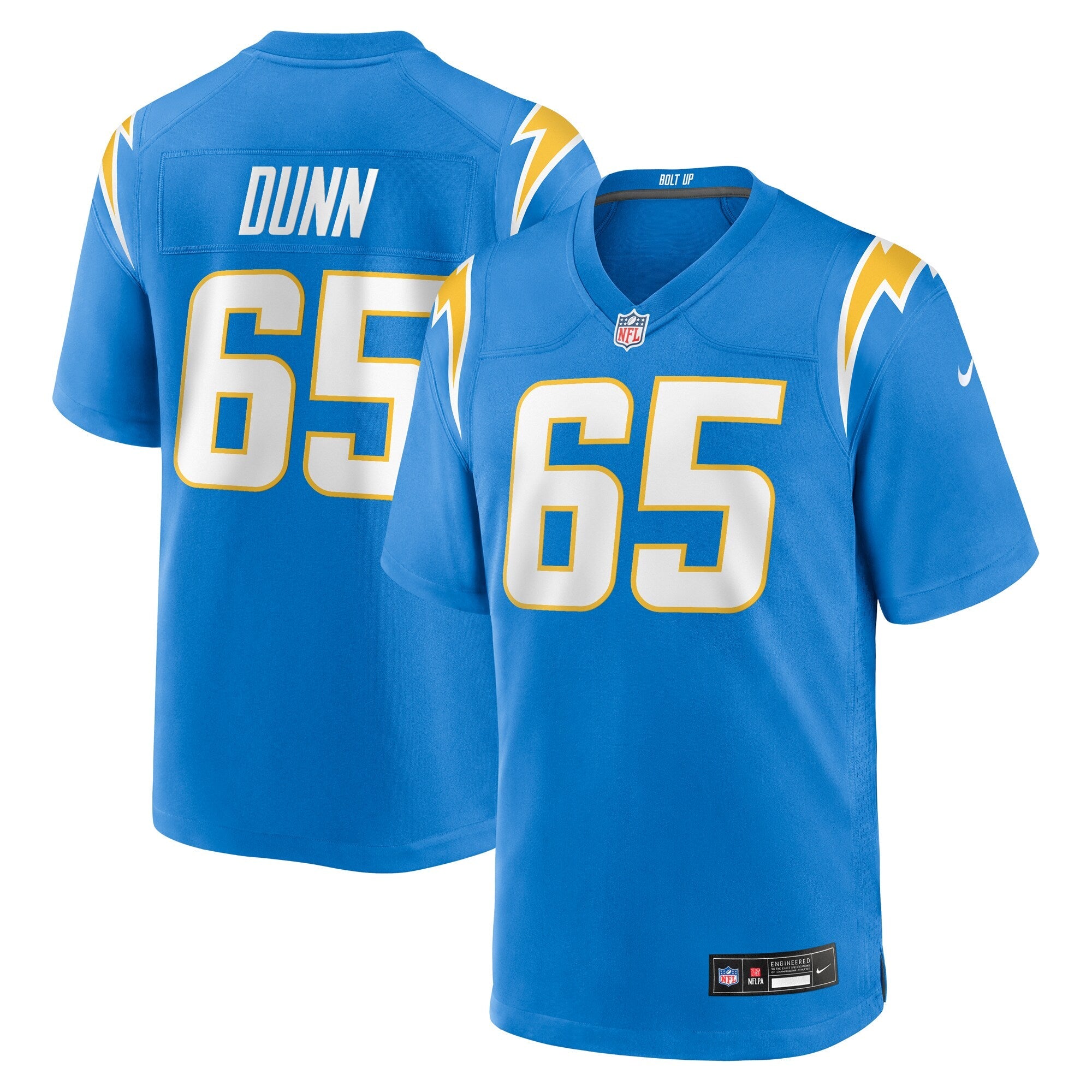 Los Angeles Chargers Michael Dunn Powder Blue Team Game Jersey