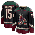 Men's Arizona Coyotes Alex Kerfoot #15 Black Home Breakaway jersey